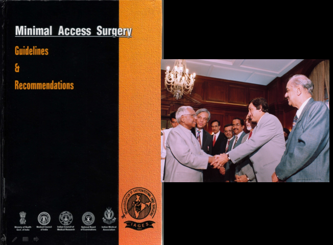 Laparoscopic Surgery - Guidelines - Book Authored - Prof Subhash Khanna - Released by Hony President Sri K R Narayanan