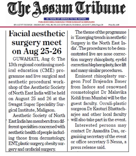 Facial Aesthetic Surgery Meet on Aug 25-26