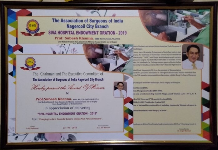 Siva Hospital Endowment Oration – 2019