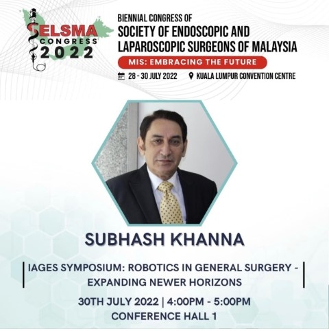 Invited as faculty at the biennial conference of the Society of Endoscopic and laparoscopic surgeons of Malaysia (SELSMA 2022),held at kulalampur