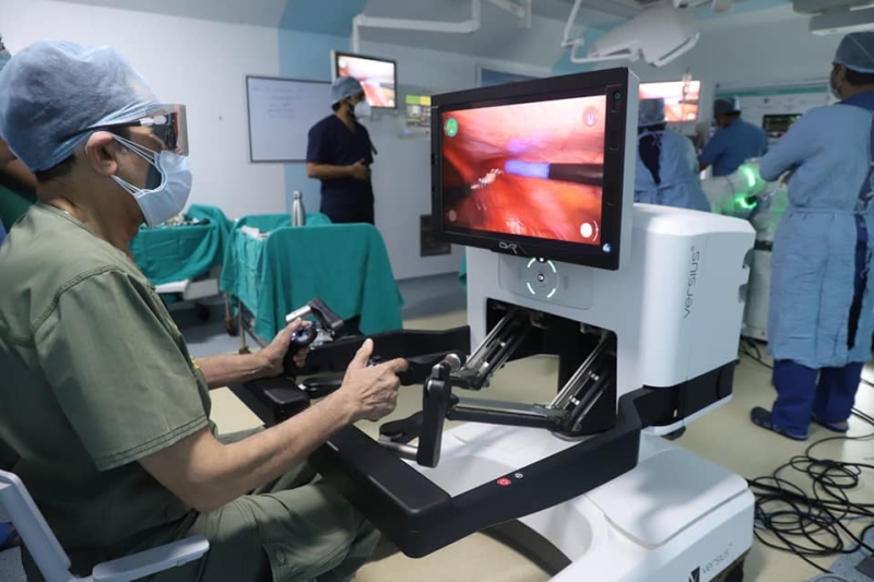 invited to inaugurate and start the Versius  Robotic surgery unit at the state of art GSL medical college hospital at Rajmundray