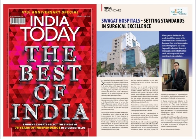 A place in the 2nd january issue of “INDIA TODAY” covering 50  Best of India of 2022.